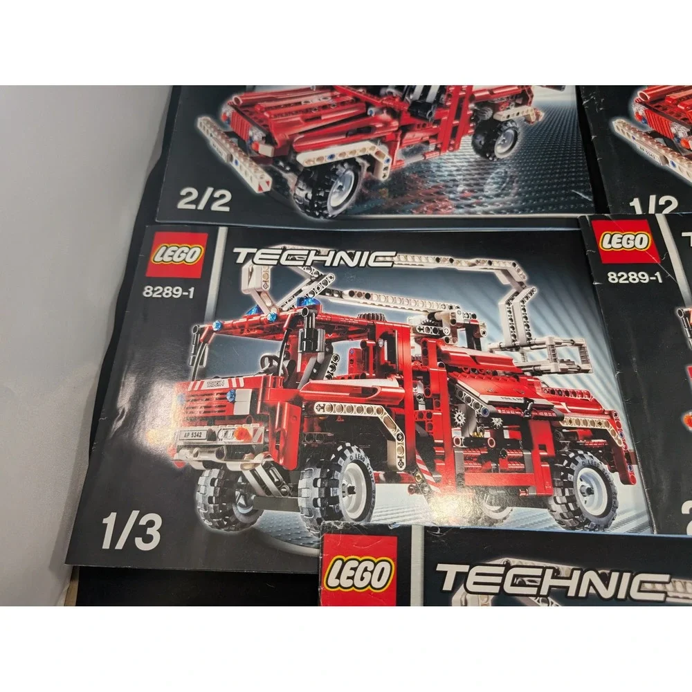 Lego Technic 8289 Fire Truck Instruction Manuals Booklets 1-3 & 1-2 Set‎